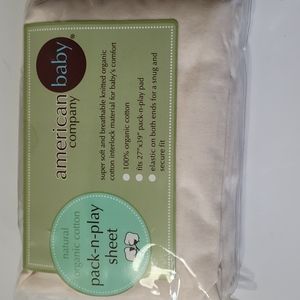 New natural organic cotton pack n play sheet